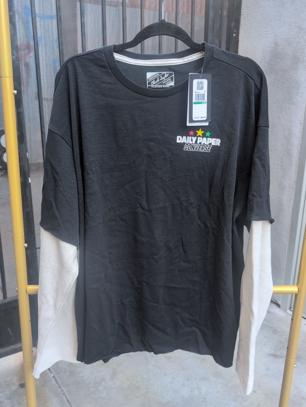 Daily Paper x Converse Men's Thermal Long-Sleeve T-Shirt